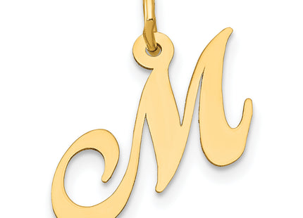 14K Small Fancy Script Letter Initial Charm