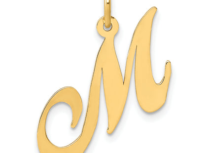 14K Medium Fancy Script Letter Initial Charm