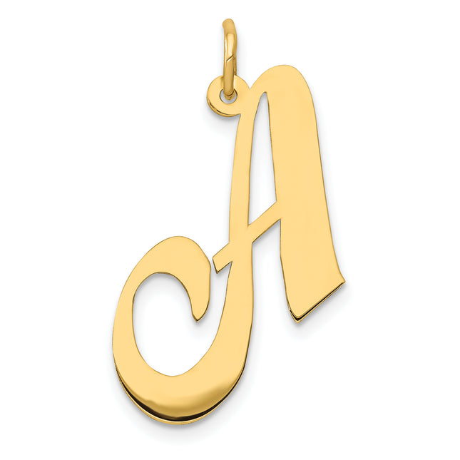 14k Large Fancy Script Letter Initial Charm