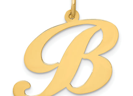 14k Large Fancy Script Letter Initial Charm