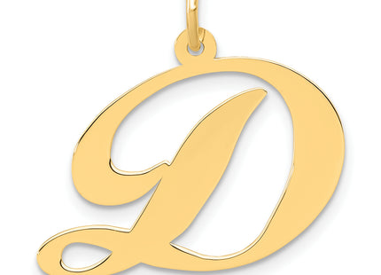 14k Large Fancy Script Letter Initial Charm