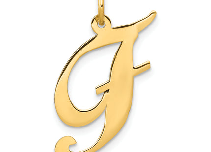 14k Large Fancy Script Letter Initial Charm