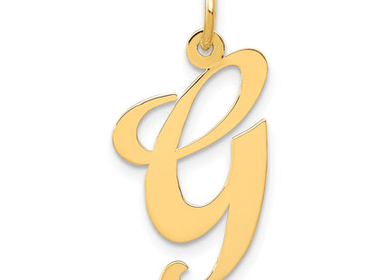 14k Large Fancy Script Letter Initial Charm
