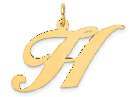 14k Large Fancy Script Letter Initial Charm