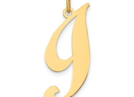 14k Large Fancy Script Letter Initial Charm