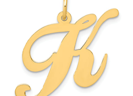 14k Large Fancy Script Letter Initial Charm