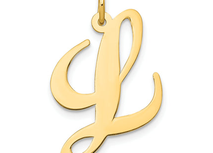 14k Large Fancy Script Letter Initial Charm