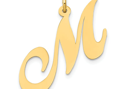 14k Large Fancy Script Letter Initial Charm