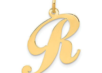 14k Large Fancy Script Letter Initial Charm