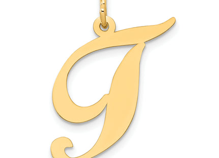 14k Large Fancy Script Letter Initial Charm