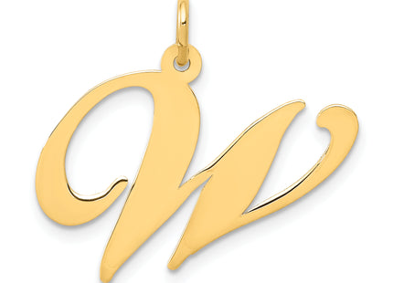 14k Large Fancy Script Letter Initial Charm