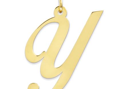 14k Large Fancy Script Letter Initial Charm