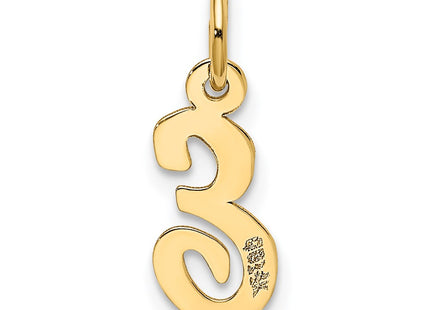 14k Small Script Letter Initial Charm