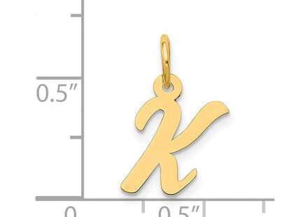 14k Small Script Letter K Initial Charm (Style YC658K)