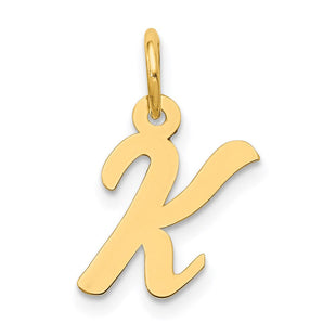 14k Small Script Letter K Initial Charm (Style YC658K)