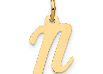 14k Small Script Letter Initial Charm