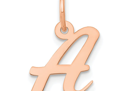 14k Rose Gold Small Script Letter Initial Charm