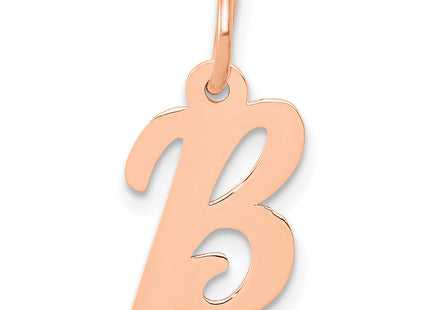 14k Rose Gold Small Script Letter Initial Charm