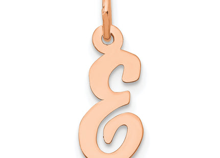 14k Rose Gold Small Script Letter Initial Charm