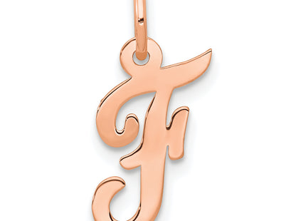 14k Rose Gold Small Script Letter Initial Charm