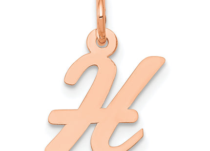 14k Rose Gold Small Script Letter Initial Charm