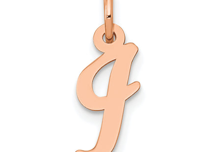 14k Rose Gold Small Script Letter Initial Charm