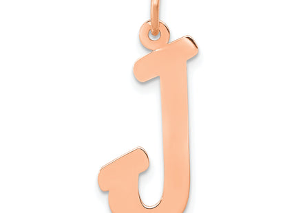 14k Rose Gold Small Script Letter Initial Charm