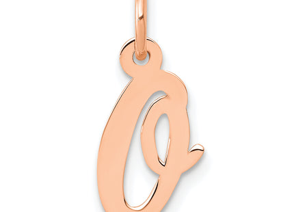 14k Rose Gold Small Script Letter Initial Charm