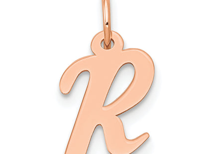 14k Rose Gold Small Script Letter Initial Charm