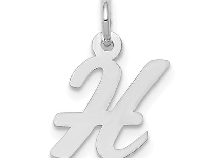 14k White Gold Small Script Letter Initial Charm (Standard)