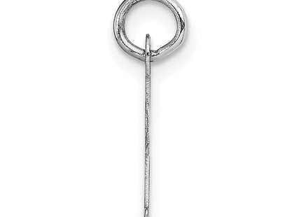 14k White Gold Small Script Letter I Initial Charm (Style YC659I)
