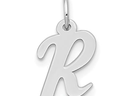 14k White Gold Small Script Letter Initial Charm (Standard)