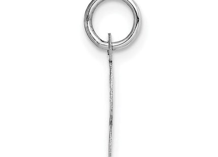 14k White Gold Small Script Letter S Initial Charm (Style YC659S)