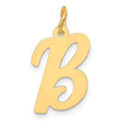 14K Medium Script Letter Initial Charm