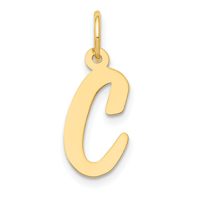 14K Medium Script Letter Initial Charm