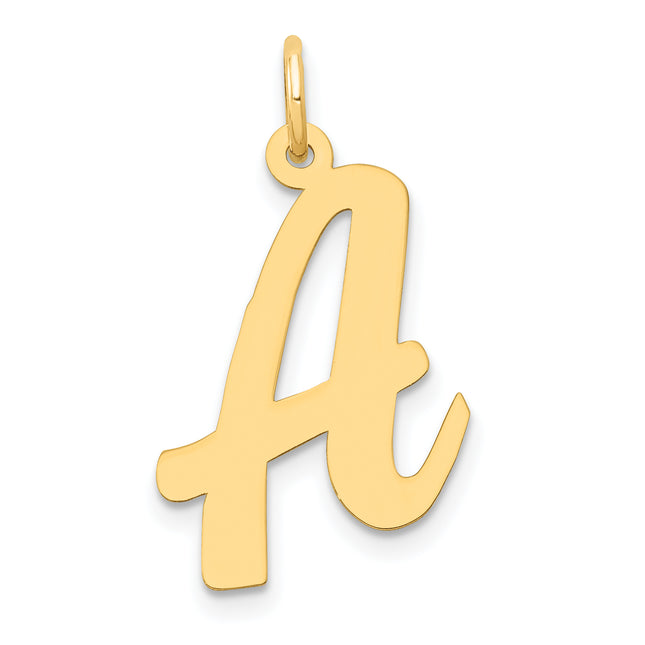14k Large Script Letter Initial Charm