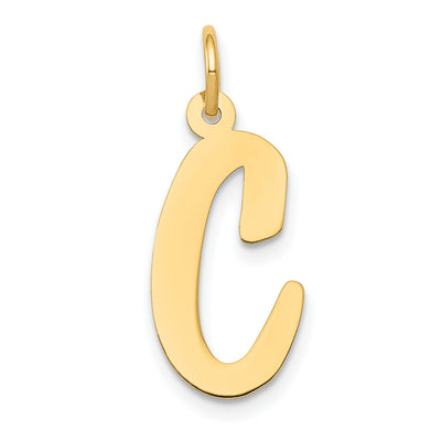 14K Large Script Letter Initial Charm