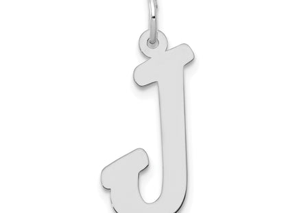 14k White Gold Large Script Letter Initial Charm