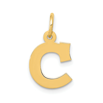 14K Small Block Letter Initial Charm
