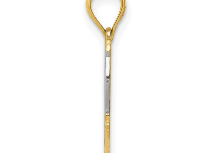 14k Yellow & Rhodium Pendants Style YC796 - Classique Jewelry Inc.