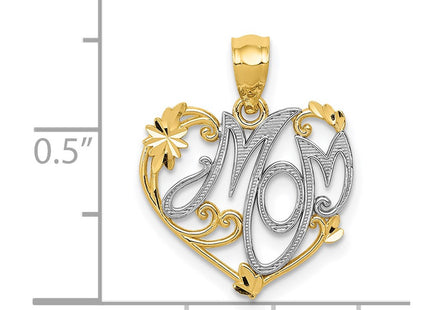14k Yellow & Rhodium Pendants Style YC796 - Classique Jewelry Inc.