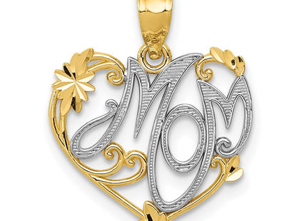 14k Yellow & Rhodium Pendants Style YC796 - Classique Jewelry Inc.