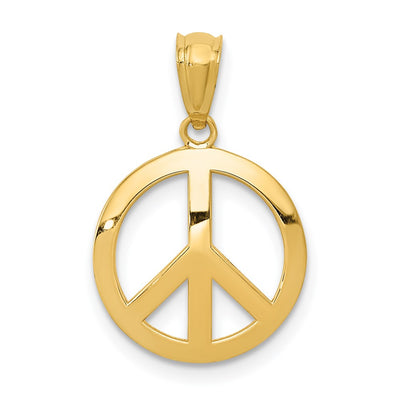 14K gold circle pendant