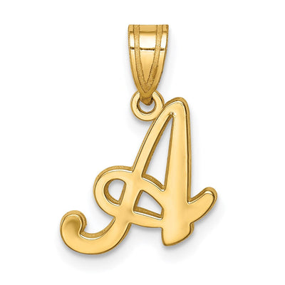 14K yellow gold initial pendant