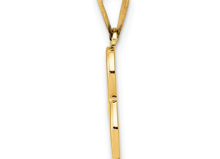 14KY Script Letter B Initial Pendant (Style YC993B)