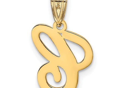 14KY Script Letter C Initial Pendant (Style YC993C)
