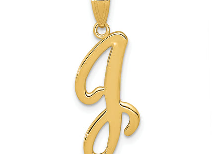 14KY Script Letter Initial Pendant (Small)