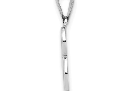 14KW White Gold Script Letter B Initial Pendant (Style YC993WB)