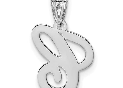 14KW White Gold Script Letter C Initial Pendant (Style YC993WC)