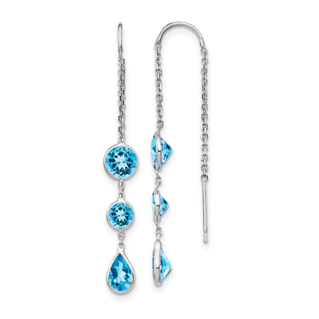 14k White Gold Earrings Style YE1048 - Classique Jewelry Inc.
